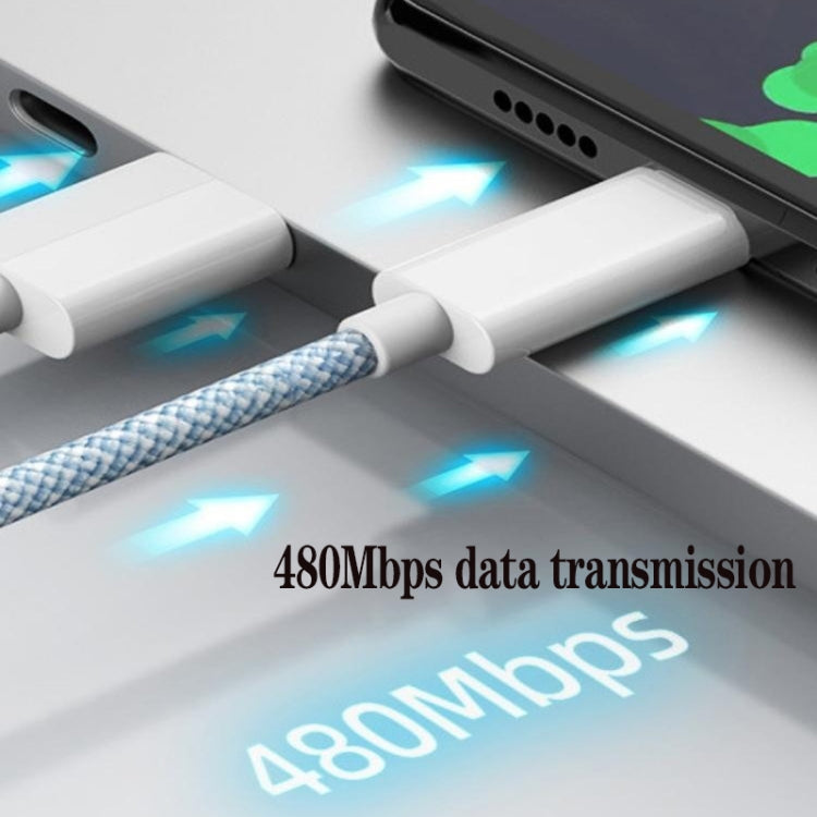 XJ-99 2pcs 1m 60W USB-C / Type-C to Type-C Fast Charging Data Cable