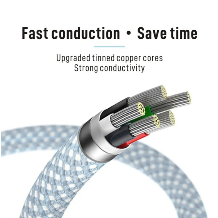 XJ-99 2pcs 1m 60W USB-C / Type-C to Type-C Fast Charging Data Cable