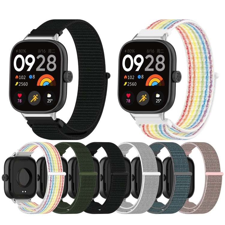 For Redmi Watch 4 Nylon Loop Metal Connector Watch Band(Black)