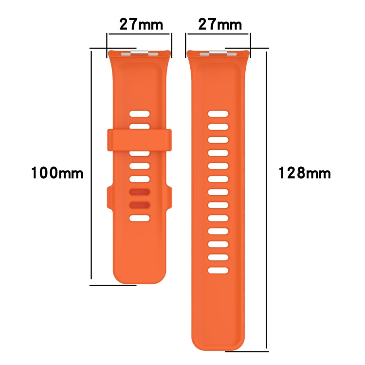 For Redmi Watch 4 Solid Color Silicone Sports Watch Band(Dark Green)