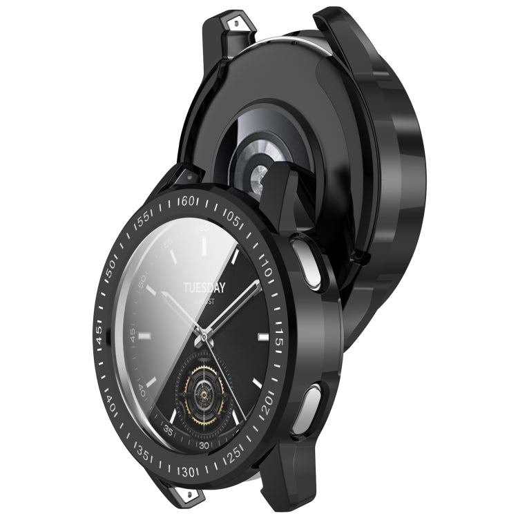 For Xiaomi Watch S3 Full Package TPU Electroplated Watch Protective Case(Black)