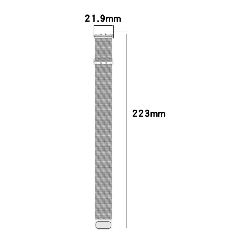 For Samsung Galaxy Fit 3 Milanese Metal Steel Mesh Watch Band(Silver)