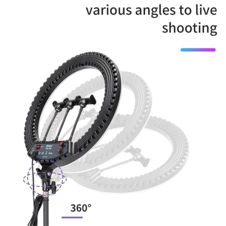 JMARY FM-18R LED Beauty Ring Light 18-inch Photography Live Streaming Fill Light(US Plug)