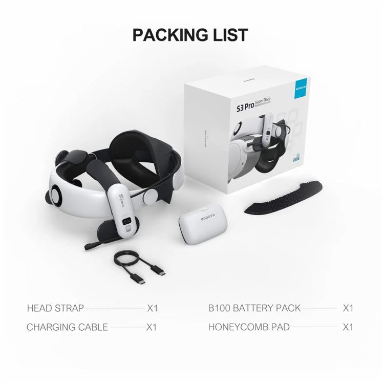 BOBOVR S3 Pro For Meta Quest 3 VR Head Strap with 10000mAh Battery, S3 Pro