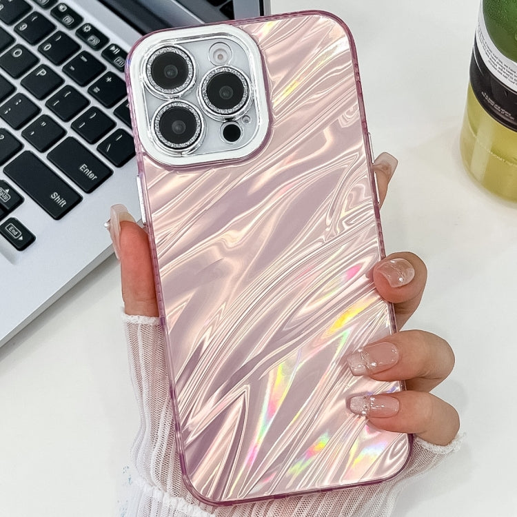 Plating Glitter Texture TPU Phone Case with Lens Film, For iPhone 16 Plus
