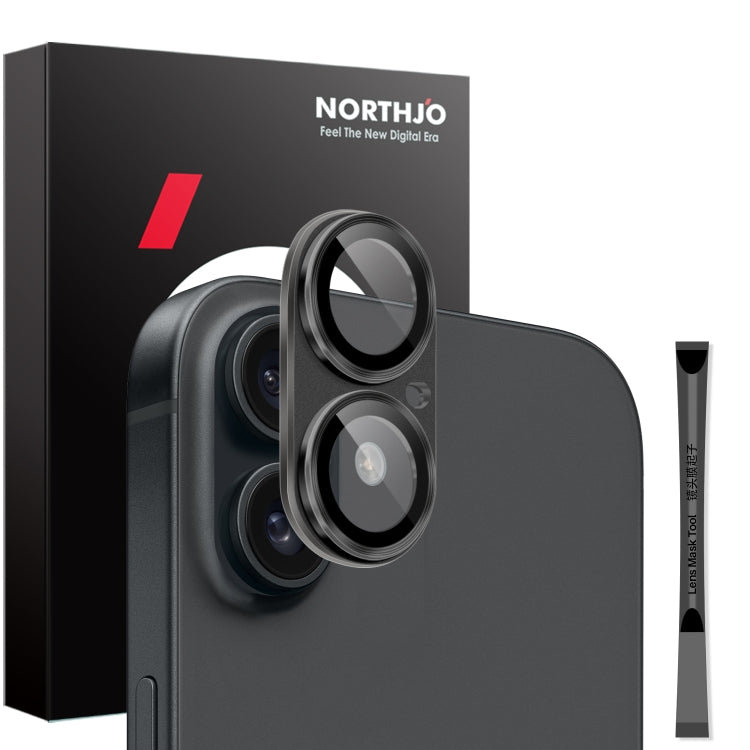 NORTHJO Matte Camera Lens Protector Tempered Glass Rear Lens Film, For iPhone 16 / 16 Plus