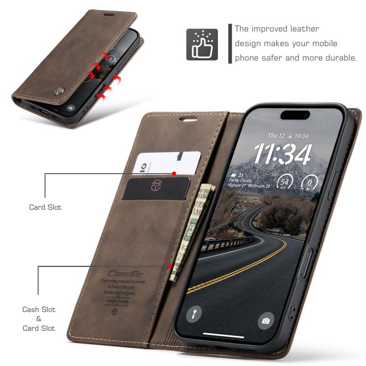CaseMe 013 Multifunctional Horizontal Flip Leather Phone Case, For iPhone Air, For iPhone 16 Pro Max, For iPhone 16 Pro, For iPhone 16 Plus