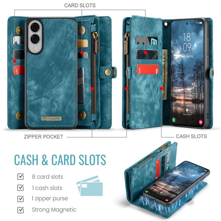 CaseMe 008 Detachable Multifunctional Leather Phone Case, For Samsung Galaxy A36 5G, For Samsung Galaxy S25 5G, For Samsung Galaxy S25+ 5G, For Samsung Galaxy S25 Ultra 5G
