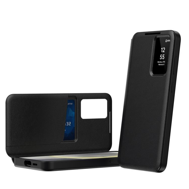 Smart View Window Leather Phone Case with Card Slot, For Samsung Galaxy Z Fold3 5G