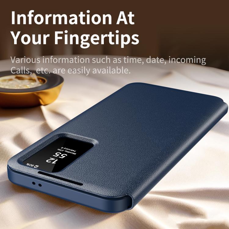 Smart View Window Leather Phone Case with Card Slot, For Samsung Galaxy A16 5G, For Samsung Galaxy S24 FE 5G, For Samsung Galaxy Z Fold6 5G, For Samsung Galaxy A55