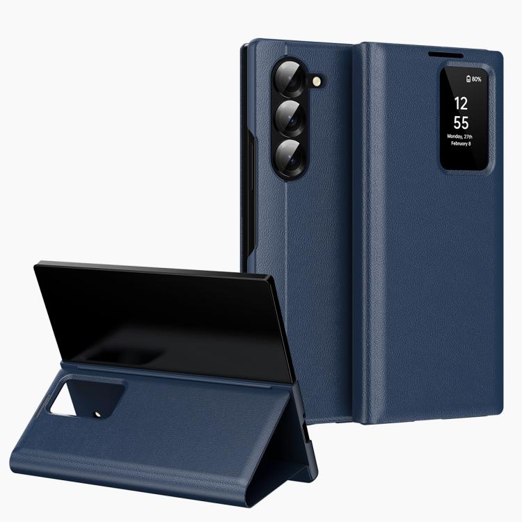 Smart View Window Leather Phone Case with Card Slot, For Samsung Galaxy S24 Ultra 5G, For Samsung Galaxy S24+ 5G, For Samsung Galaxy S24 5G, For Samsung Galaxy S23 FE 5G