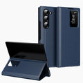 Smart View Window Leather Phone Case with Card Slot, For Samsung Galaxy S24 Ultra 5G, For Samsung Galaxy S24+ 5G, For Samsung Galaxy S24 5G, For Samsung Galaxy S23 FE 5G