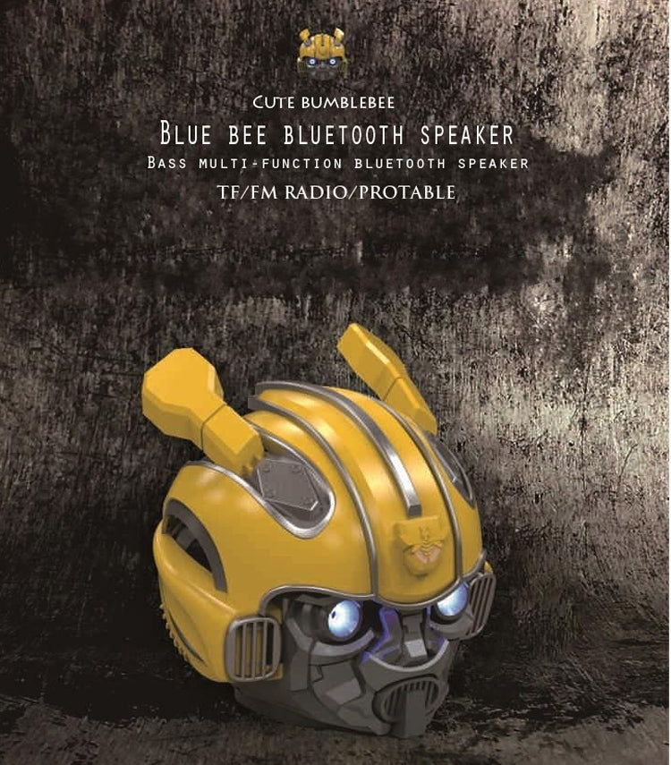Bumblebee Cartoon Bluetooth 5.0 Speaker, Support TF Card & FM