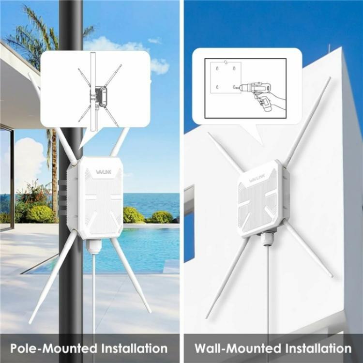 WAVLINK WN588HA2 AP Repeater WiFi Signal Booster AC1200 Dual Band WiFi Extender, US Plug, UK Plug, EU Plug, AU Plug