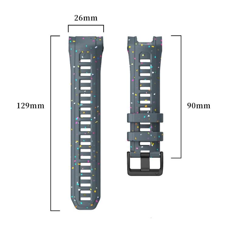 Eco-Friendly Granular Colorful Dots Silicone Watch Band, For Garmin Instinct 3 AMOLED / Solar 50mm, For Garmin Instinct 3 AMOLED / Solar 45mm