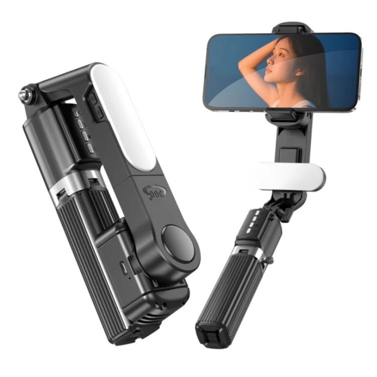 Q35 Extendable LED Selfie Stick Phone Tripod Gimbal Stabilizer with Fill Light