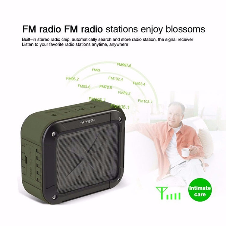 W-KING S7 Mini Wireless Waterproof Loudspeaker With TF/FM/AUX/NFC Bluetooth Bike Speaker(black)