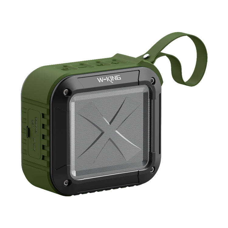 W-KING S7 Mini Wireless Waterproof Loudspeaker With TF/FM/AUX/NFC Bluetooth Bike Speaker(Army Green)
