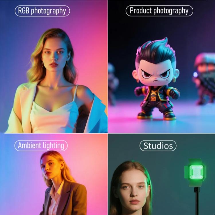 JMARY FM-428RGB For Photography / Videography Magnetic Fill Light Portable RGB LED Light, FM-428RGB