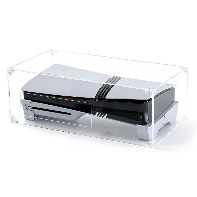 Acrylic Horizontal Mounting Transparent Dust Cover for PS5 Pro / PS5 Slim, For Sony PS5 Pro / PS5 Slim