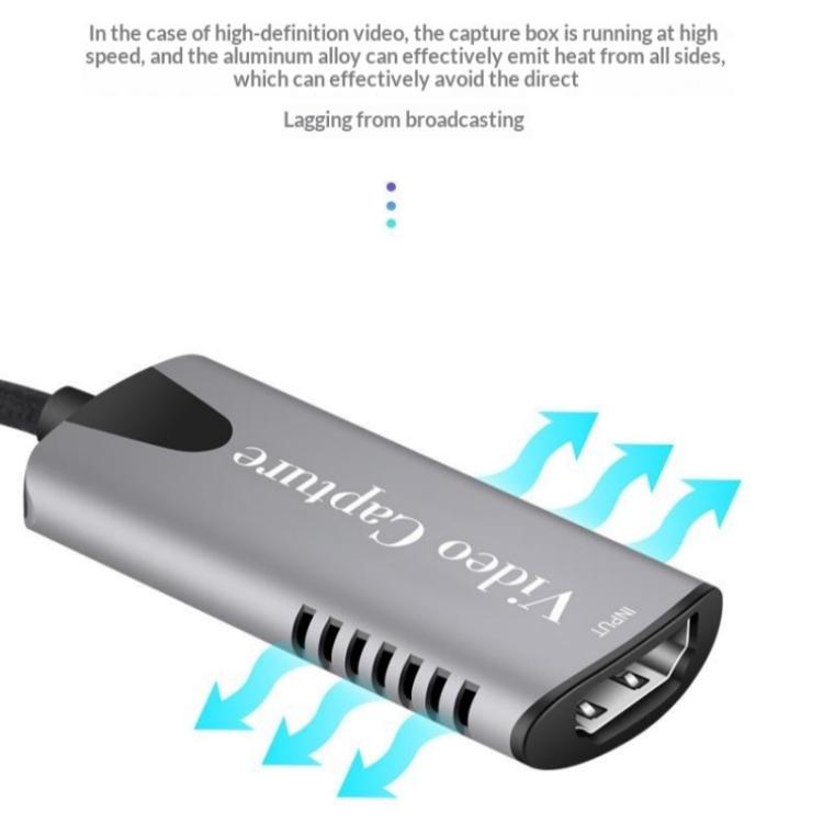 HU-04C 4K Game Streaming Live Broadcast HDMI to Type-C Video Capture Card, HU-04C