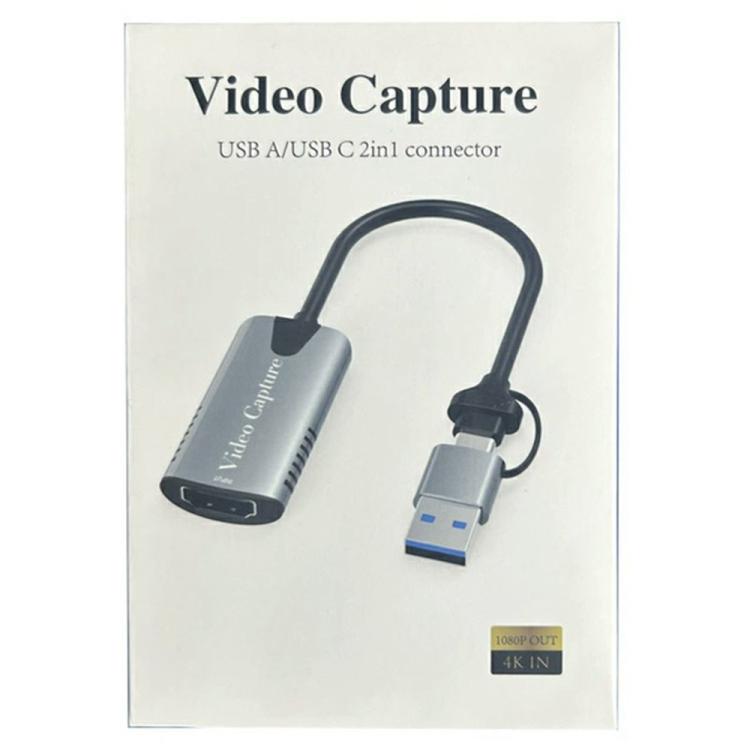 HU-04A 1080P 60Hz HDMI to Type-C / USB 2 in 1 Video Capture Card, HU-04A