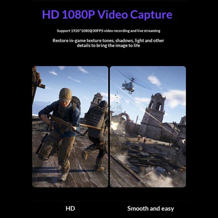 HU-02 HDMI to USB 3.0 Video Capture Card 1080P Game Live Streaming Adapter Cable, HU-02