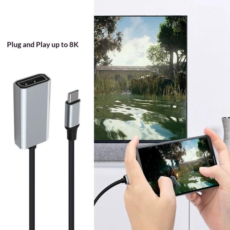 HC-67 DP 1.4 4K HDMI Video Adapter Cable Type-C Male to DisplayPort Female Cable, HC-67
