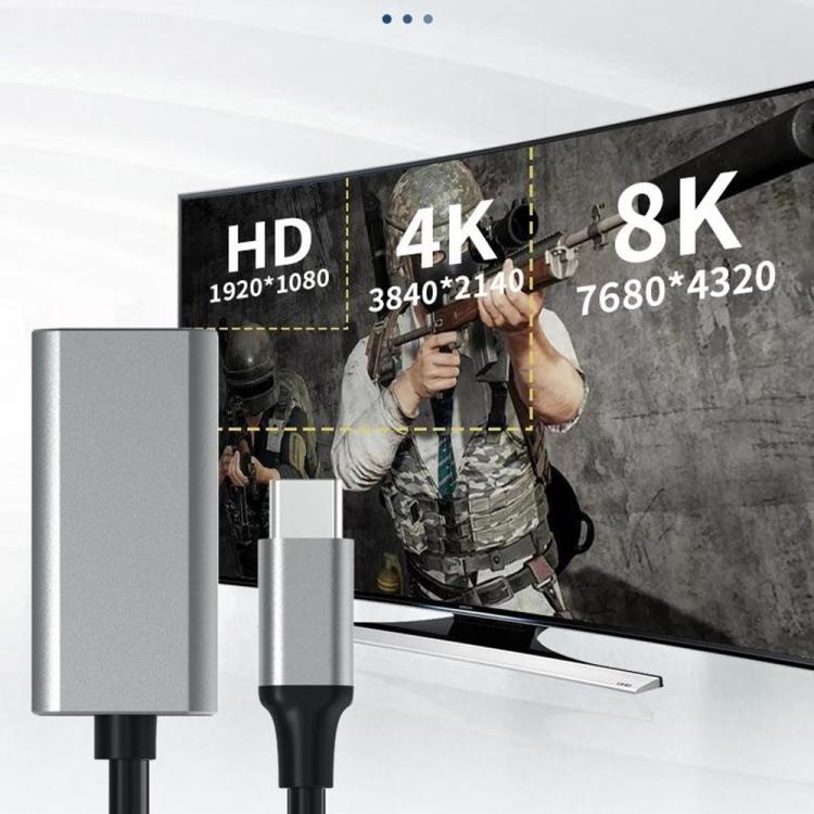 HC-67 DP 1.4 4K HDMI Video Adapter Cable Type-C Male to DisplayPort Female Cable, HC-67