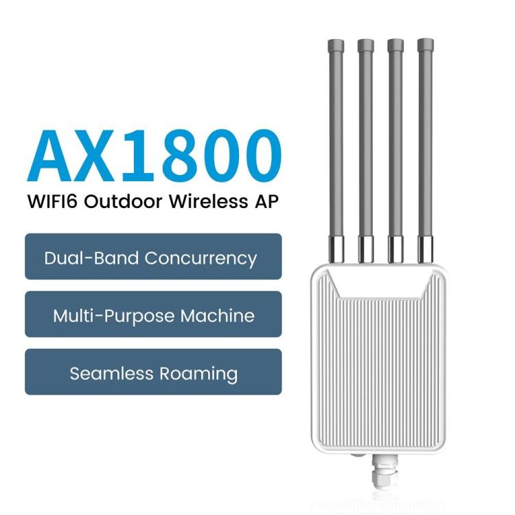 HW1800M 2.4 / 5.8G Dual Band Modem Outdoor Waterproof AX1800 WiFi 6 Wireless AP Router, US Plug, EU Plug, UK Plug, AU Plug