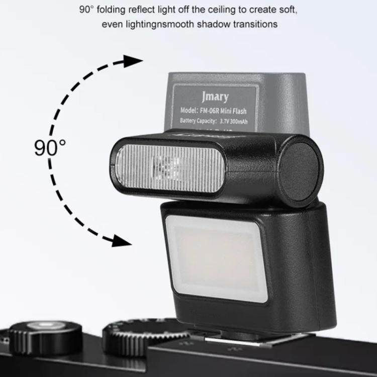 JMARY FM-06R For Camera Mini Flash Fill Light Hot Shoe Mount 300mAh Rechargeable LED Light