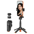 T13Y Auto Open Zinc Alloy Phone Handle Holder Bluetooth Selfie Stick Extendable Tripod