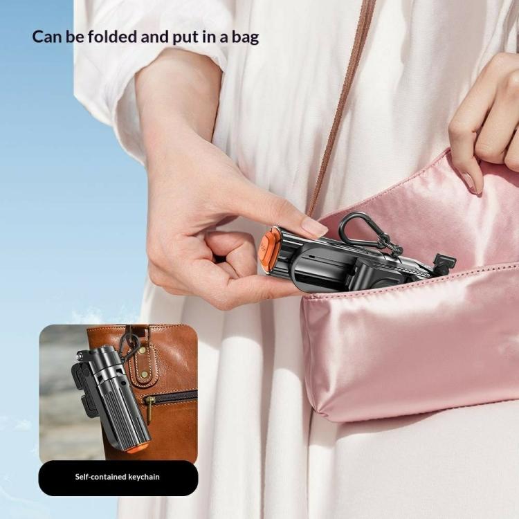 T13Y Auto Open Zinc Alloy Phone Handle Holder Bluetooth Selfie Stick Extendable Tripod