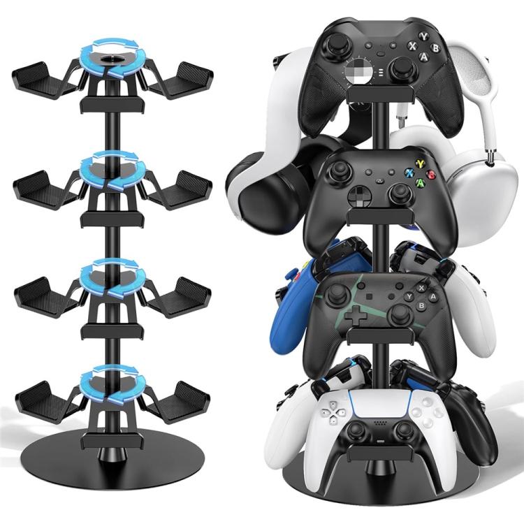 For MicroSoft XBOX / Sony PS5 / Nintendo Switch 360 Degree Rotating 4-Tier Game Controller Stand