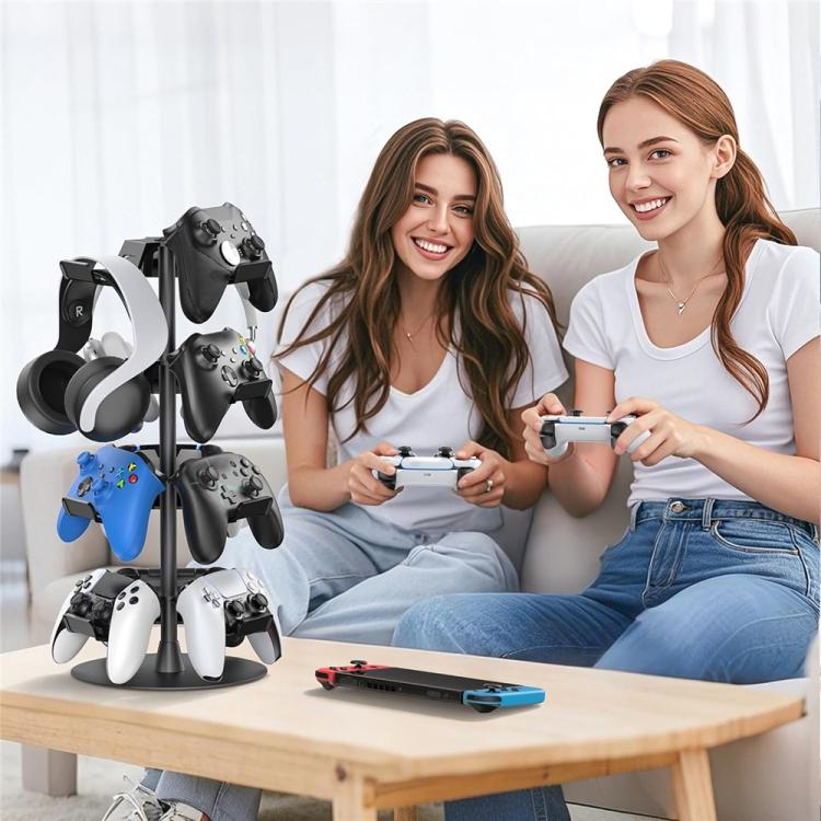 For MicroSoft XBOX / Sony PS5 / Nintendo Switch 360 Degree Rotating 4-Tier Game Controller Stand