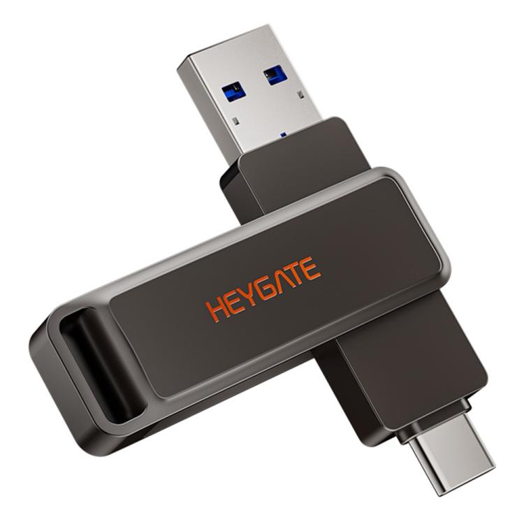 HEYGATE L1 Flash Drive 2 in 1 USB-A + USB-C /Type-C High Speed Memory Stick, 32GB, 64GB, 128GB, 256GB