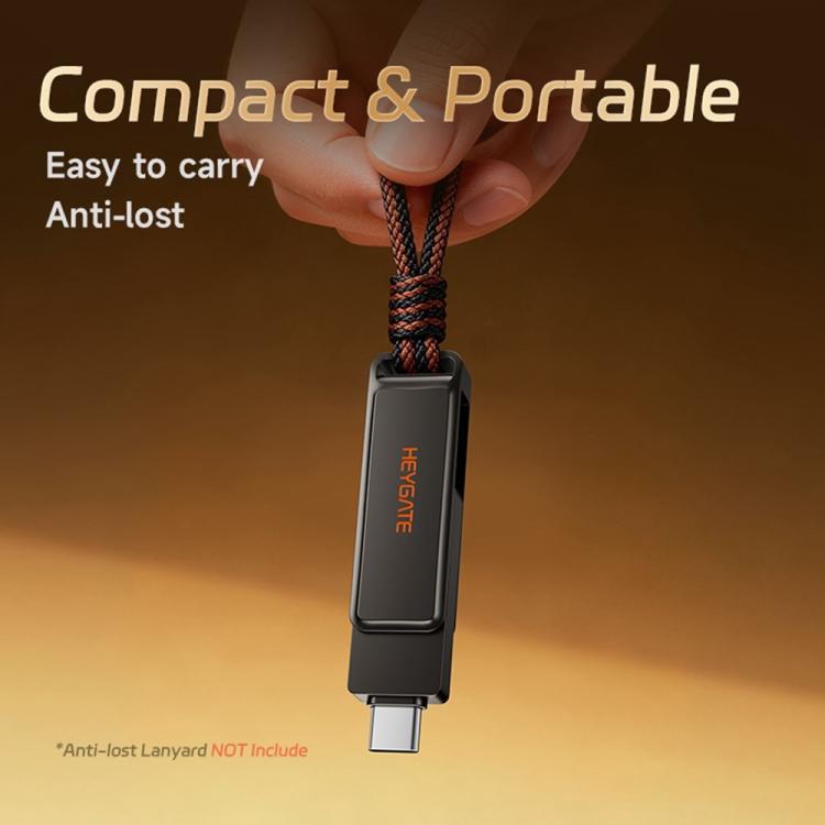 HEYGATE L1 Flash Drive 2 in 1 USB-A + USB-C /Type-C High Speed Memory Stick, 32GB, 64GB, 128GB, 256GB