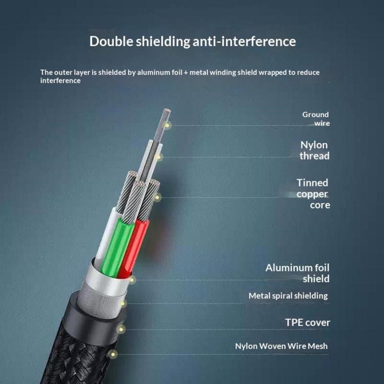 UGREEN US370 80805 USB C to USB B 2.0 Cable Braided Printer Cable, Length: 1m, US370
