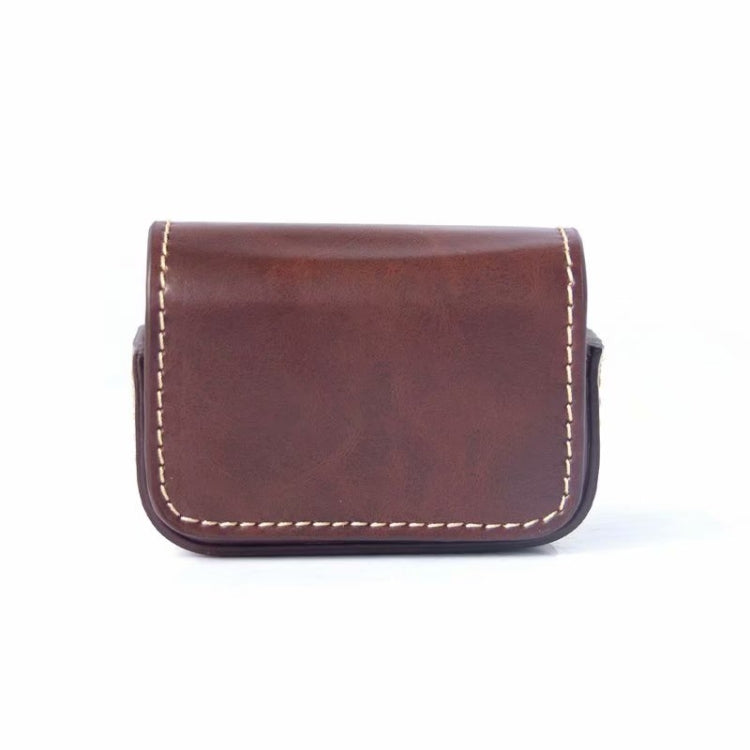 Waterproof Mini Leather Case Storage Carrying Box for DJI OSMO Action / GoPro / SJCAM / Xiaomi Mi Jia(Coffee)