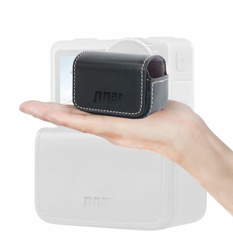 Waterproof Mini Leather Case Storage Carrying Box for DJI OSMO Action / GoPro / SJCAM / Xiaomi Mi Jia(Coffee)