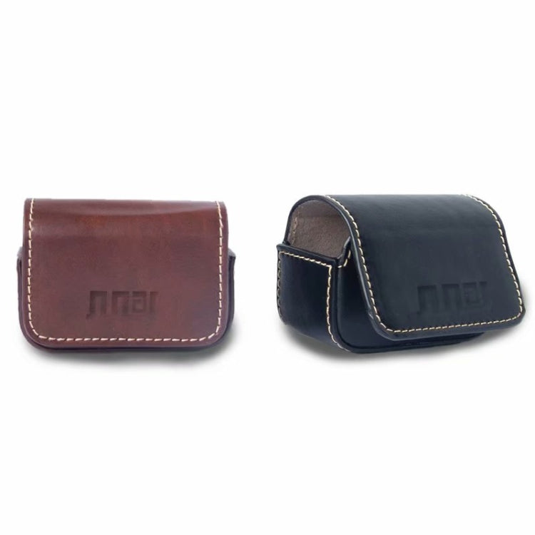 Waterproof Mini Leather Case Storage Carrying Box for DJI OSMO Action / GoPro / SJCAM / Xiaomi Mi Jia(Coffee)