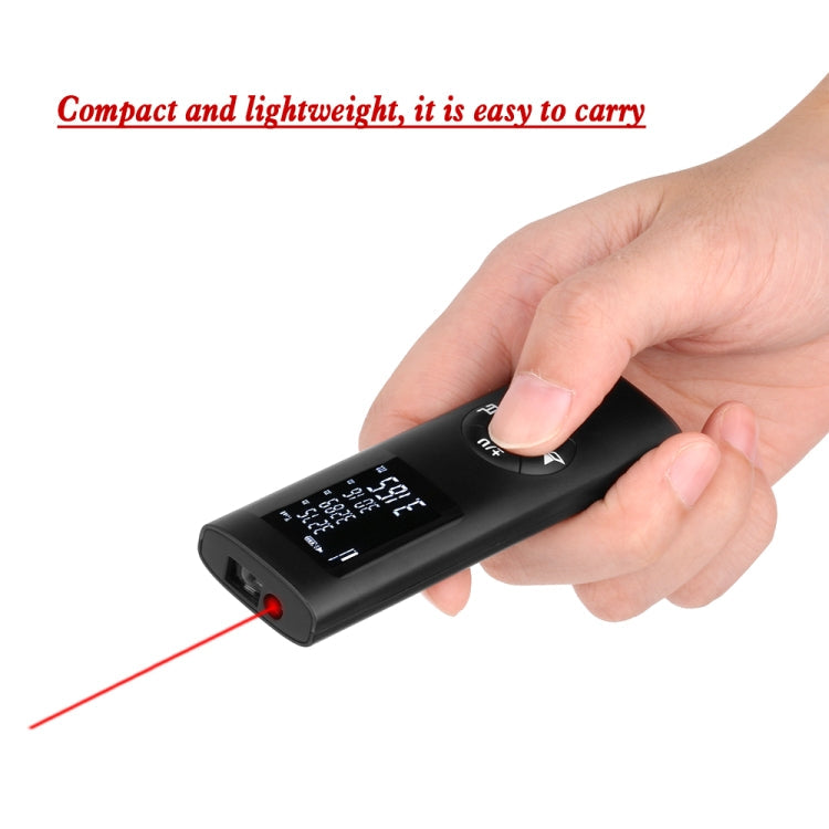 JQ-40 Mini Laser Distance Meter 40m Rechargeable Digital Handheld Laser Rangefinder Portable Laser Range Finder Build Measure