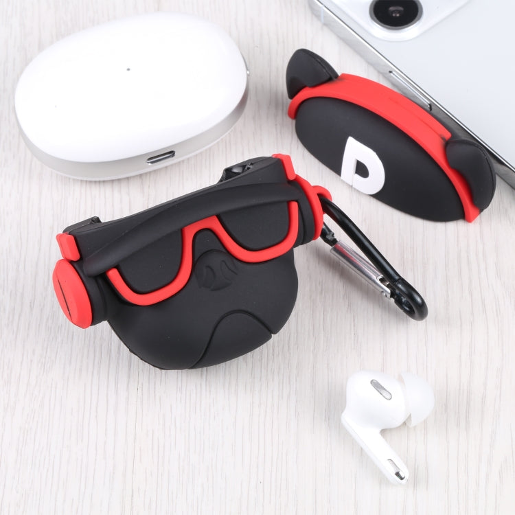 For Apple AirPods 1/2  Generation Universal Headphone Devil Bluetooth Headphone Protective Case(Black)