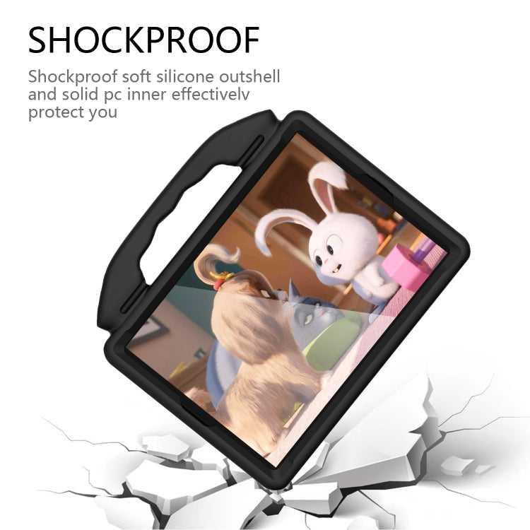 For iPad Air3 10.5  inch EVA Flat Anti Falling Protective Shell with Thumb Bracket(Black)