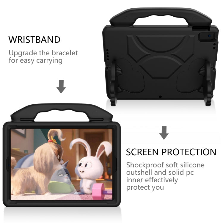 For iPad Air3 10.5  inch EVA Flat Anti Falling Protective Shell with Thumb Bracket(Black)
