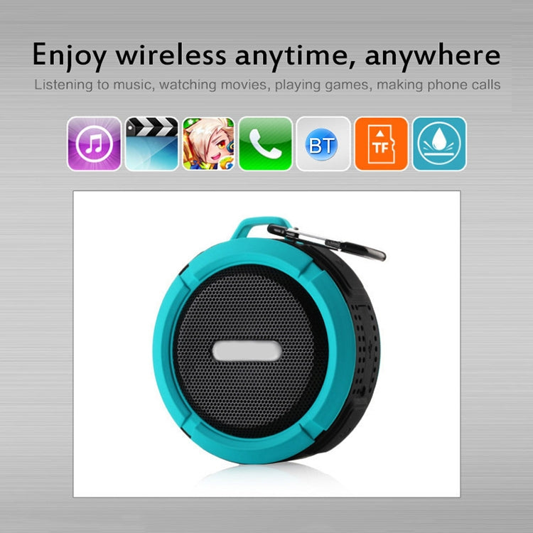 C6a Outdoor Chuck Wireless Bluetooth Car Speaker Suction Cup Speaker, Support TF Card(Green)