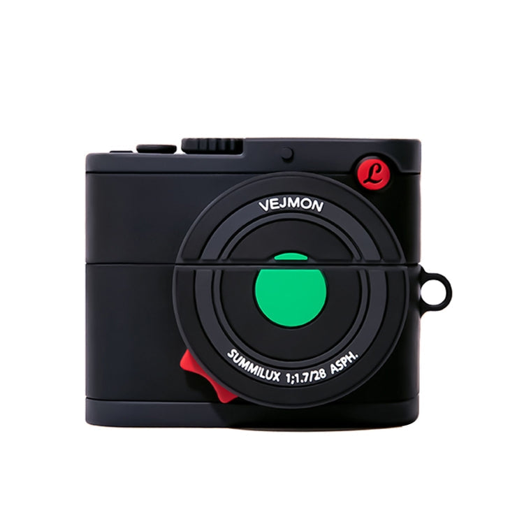 For Apple AirPods Pro Instant Camera Style Bluetooth Headphone Protective Case(Black)