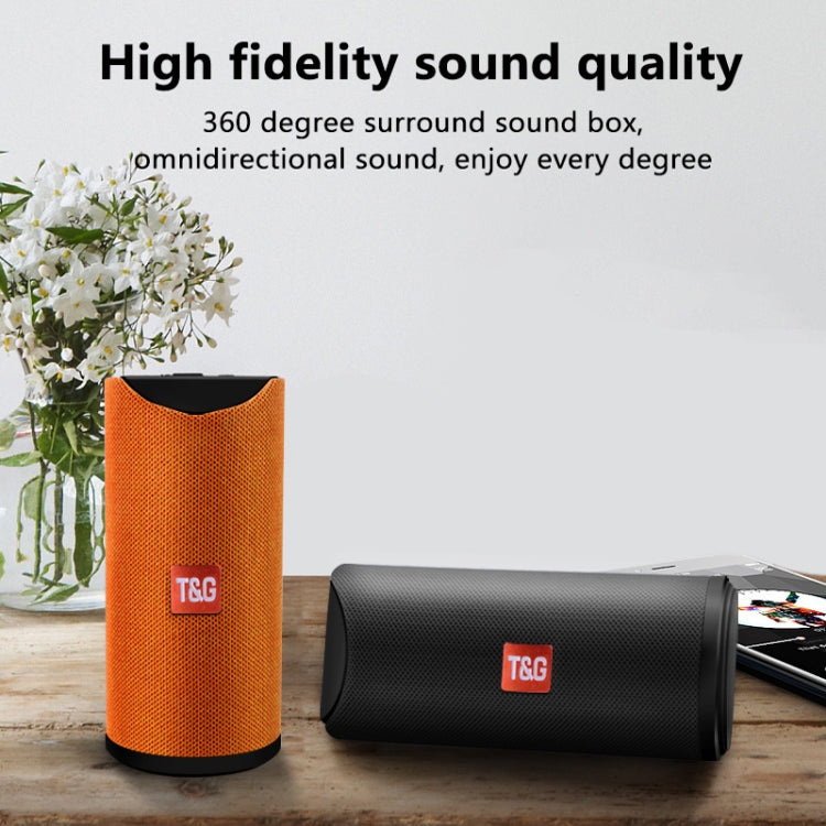 T&G TG113 Portable Bluetooth Speakers Waterproof Stereo Outdoor Loudspeaker MP3 Bass Sound Box with FM Radio(Black)