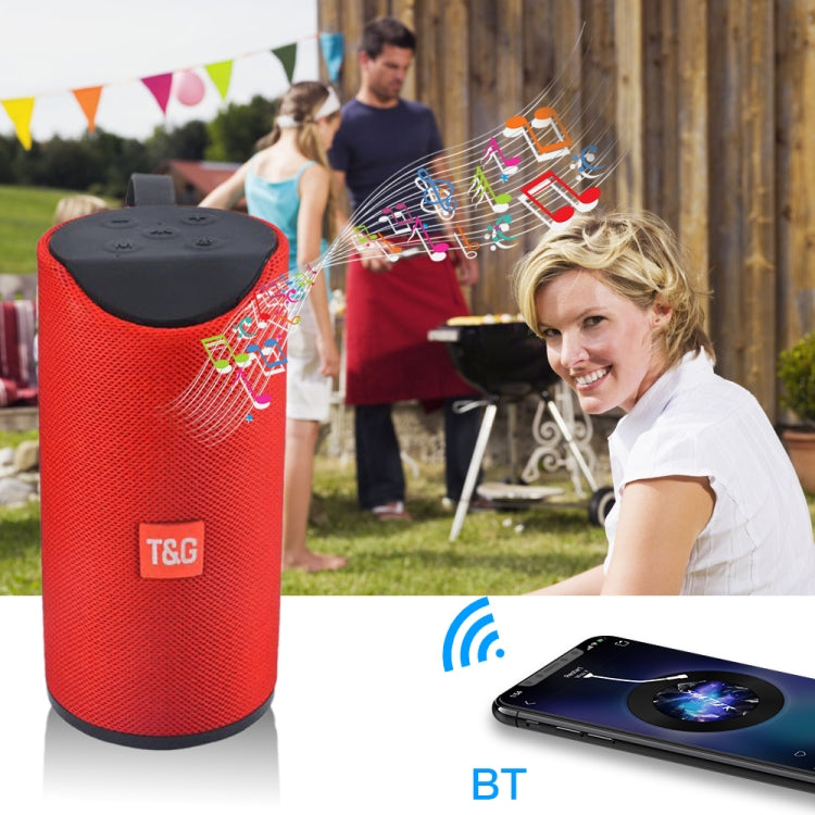 T&G TG113 Portable Bluetooth Speakers Waterproof Stereo Outdoor Loudspeaker MP3 Bass Sound Box with FM Radio(Black)