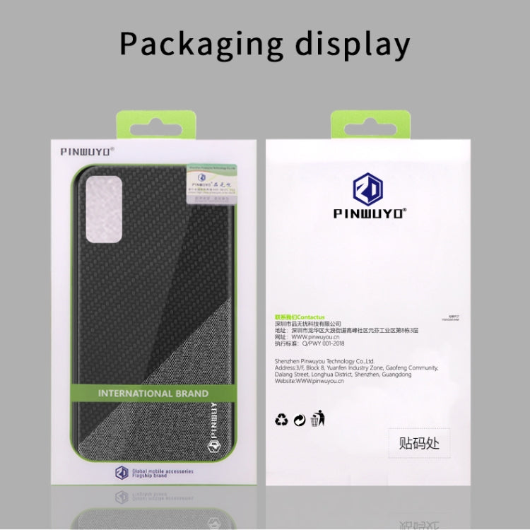 PINWUYO Rong Series  Shockproof PC + TPU+ Chemical Fiber Cloth Protective Cover, For Galaxy S20, For Galaxy S20+